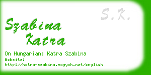 szabina katra business card